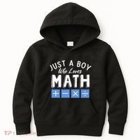 Just A Boy Who Loves Math Algebra Funny Mathematics Kids Hoodie thumb 0