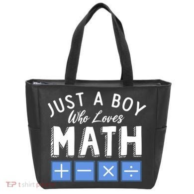 Just A Boy Who Loves Math Algebra Funny Mathematics Tote Bag