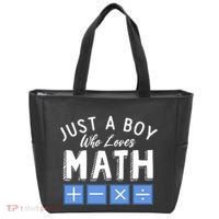 Just A Boy Who Loves Math Algebra Funny Mathematics Tote Bag thumb 0