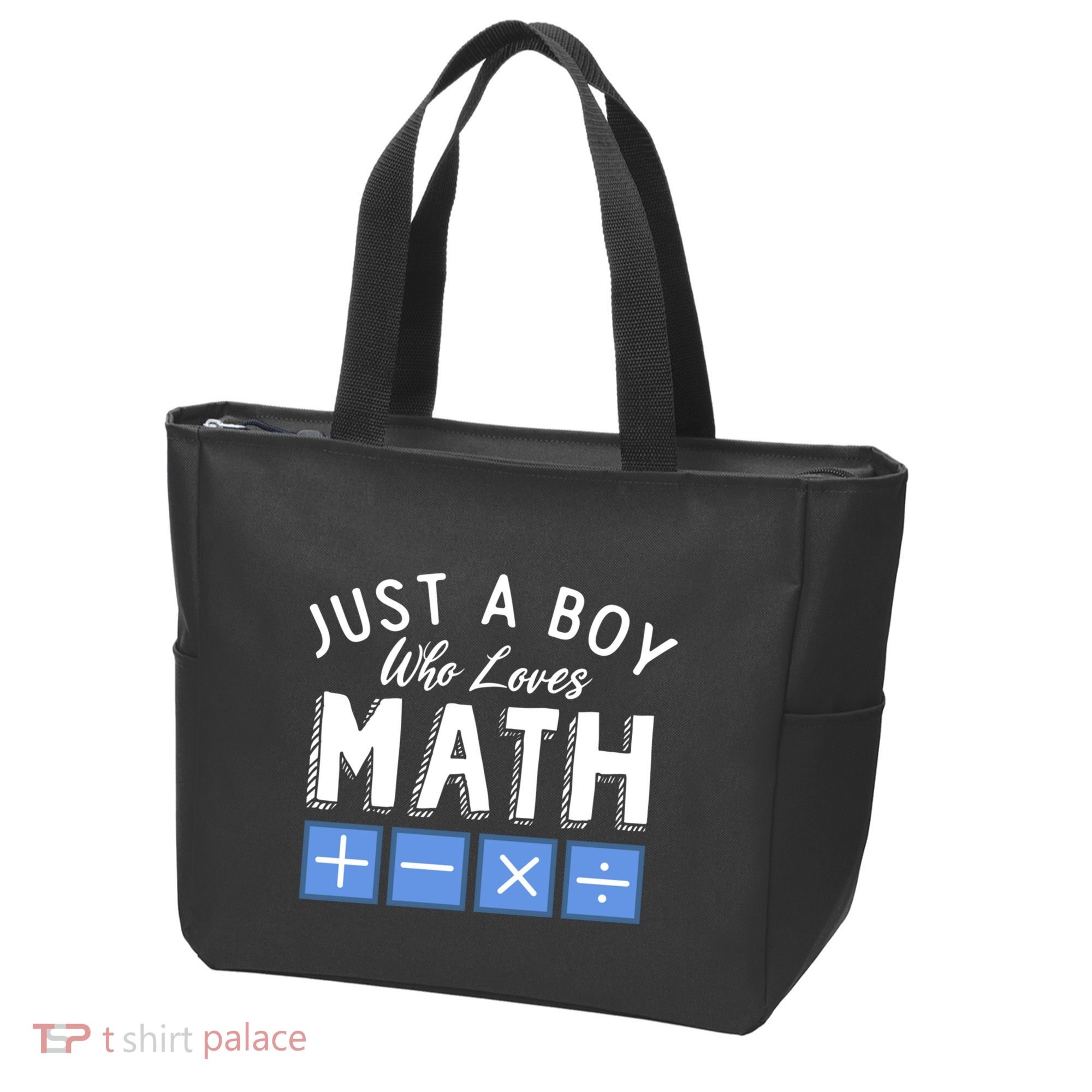 Just A Boy Who Loves Math Algebra Funny Mathematics Tote Bag