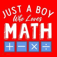 Just A Boy Who Loves Math Algebra Funny Mathematics Santa Hat thumb 1