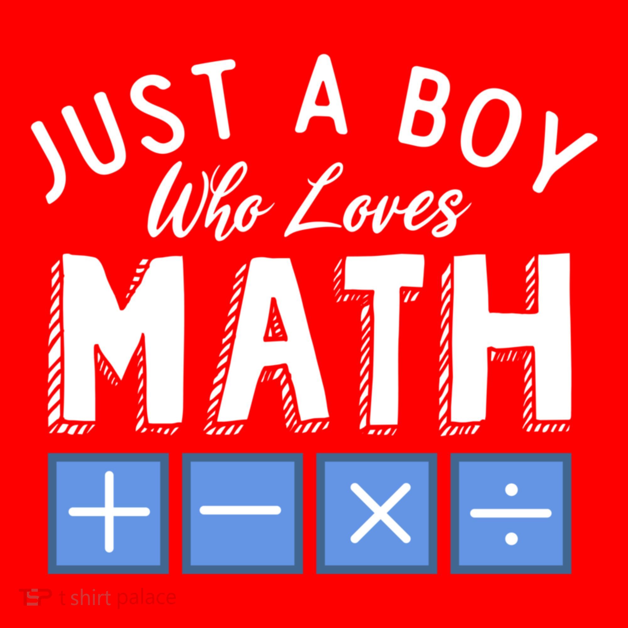 Just A Boy Who Loves Math Algebra Funny Mathematics Santa Hat