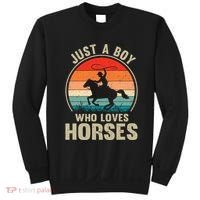 Just A Boy Who Loves Horses Recto Riding Lovers Sweatshirt thumb 0