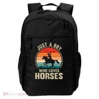 Just A Boy Who Loves Horses Recto Riding Lovers Backpack thumb 0
