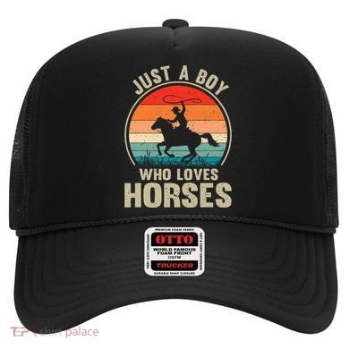 Just A Boy Who Loves Horses Recto Riding Lovers Hat