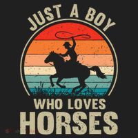 Just A Boy Who Loves Horses Recto Riding Lovers Hat thumb 2