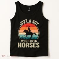Just A Boy Who Loves Horses Recto Riding Lovers Tank Top thumb 2