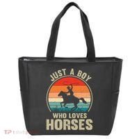 Just A Boy Who Loves Horses Recto Riding Lovers Tote Bag thumb 0