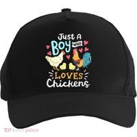 Just A Boy Who Loves Chickens Farm Chicken Five-Panel Snapback Cap thumb 0
