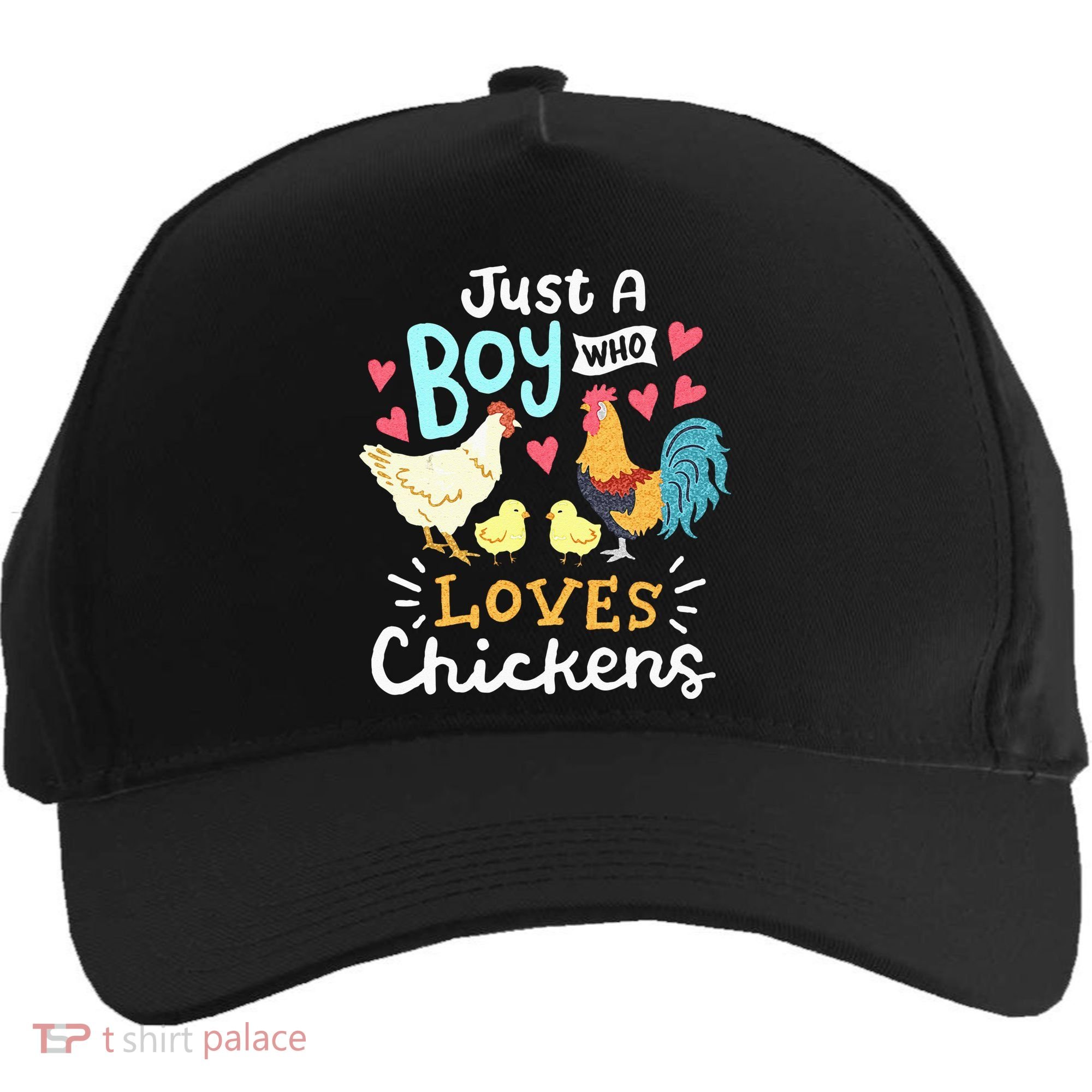 Just A Boy Who Loves Chickens Farm Chicken Five-Panel Snapback Cap