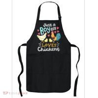 Just A Boy Who Loves Chickens Farm Chicken Apron thumb 0