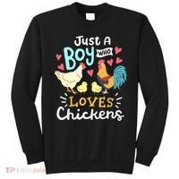 Just A Boy Who Loves Chickens Farm Chicken Sweatshirt thumb 0