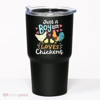 Just A Boy Who Loves Chickens Farm Chicken Tumbler thumb 0