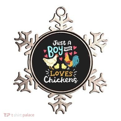 Just A Boy Who Loves Chickens Farm Chicken Ornament