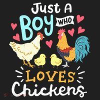 Just A Boy Who Loves Chickens Farm Chicken Hat thumb 2