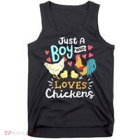 Just A Boy Who Loves Chickens Farm Chicken Tank Top thumb 0