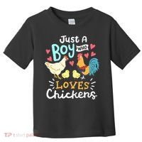 Just A Boy Who Loves Chickens Farm Chicken Toddler T-Shirt thumb 0