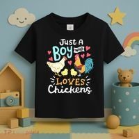 Just A Boy Who Loves Chickens Farm Chicken Toddler T-Shirt thumb 3
