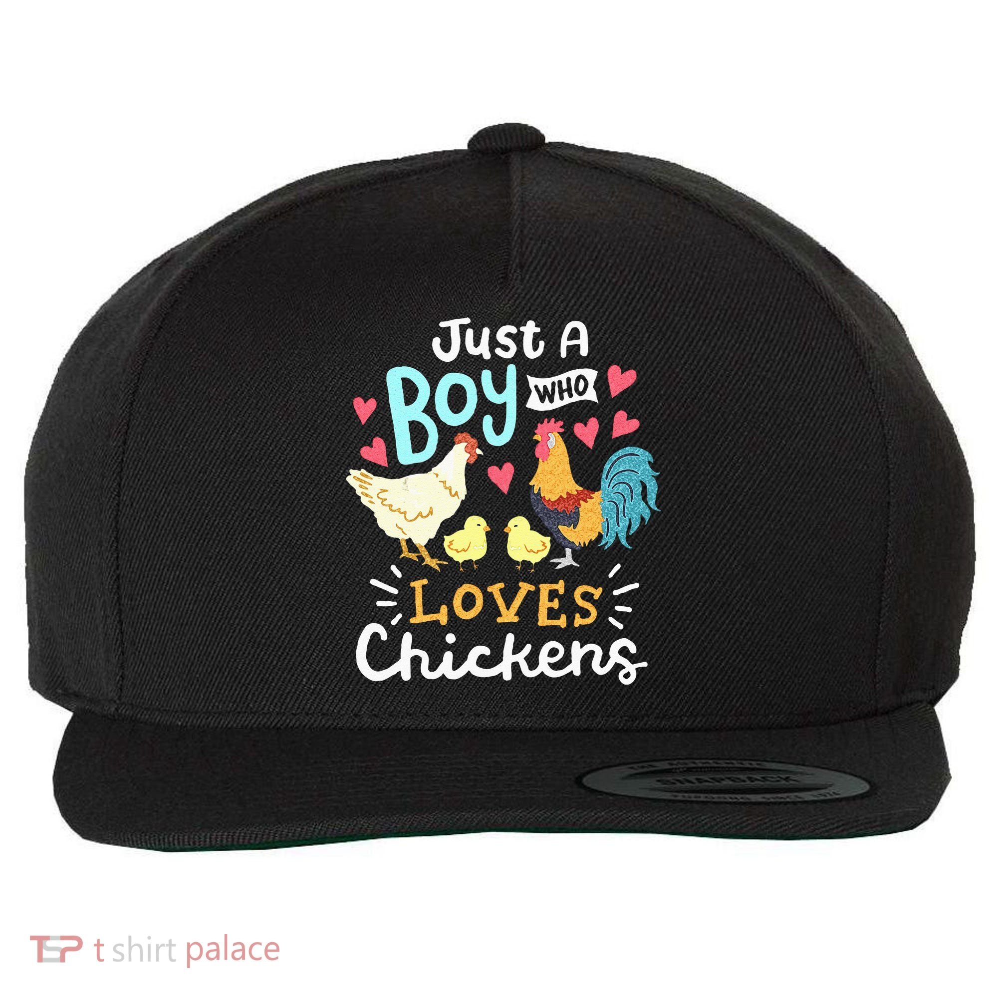 Just A Boy Who Loves Chickens Farm Chicken Wool Snapback Cap