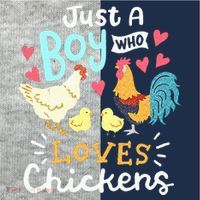 Just A Boy Who Loves Chickens Farm Chicken Kids Colorblock Raglan Jersey thumb 2