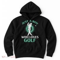 Just A Boy Who Loves Golf Golfing Golfer Hoodie thumb 0