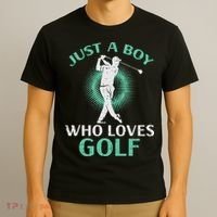 Just A Boy Who Loves Golf Golfing Golfer T-Shirt thumb 3