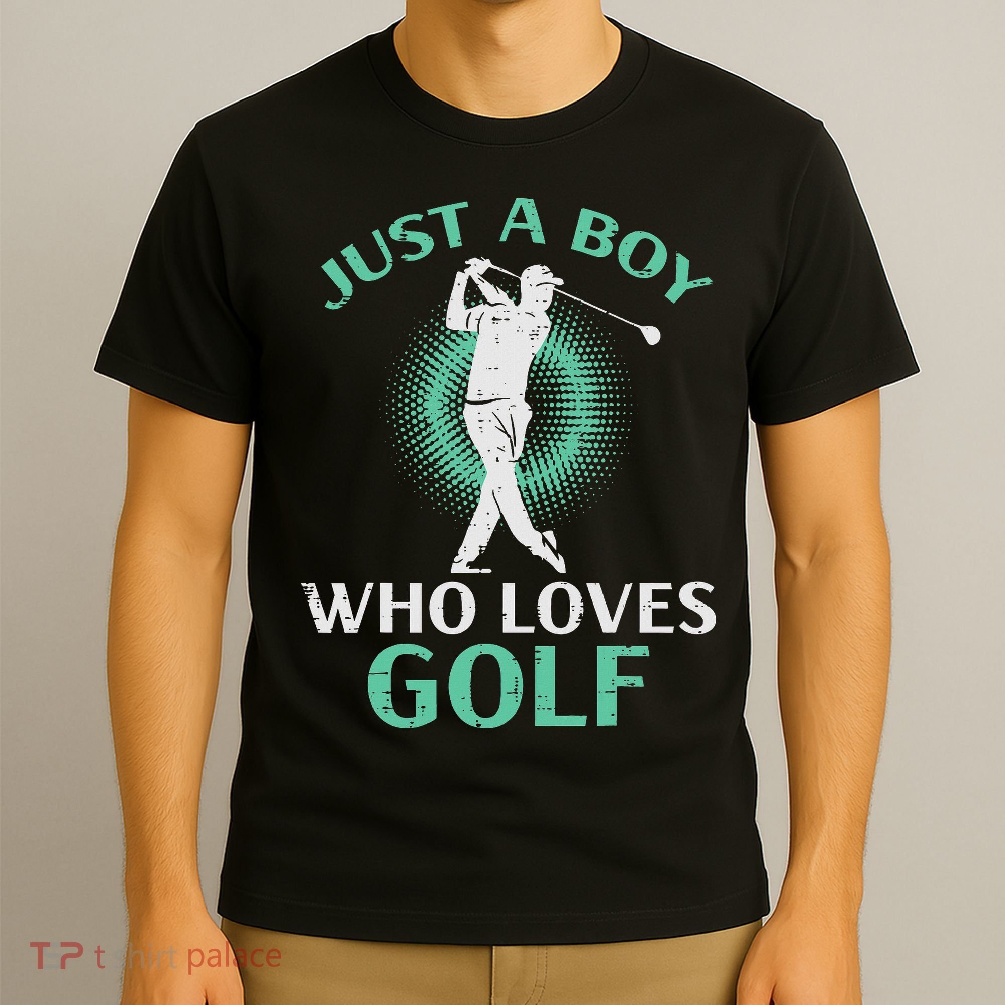 Just A Boy Who Loves Golf Golfing Golfer T-Shirt