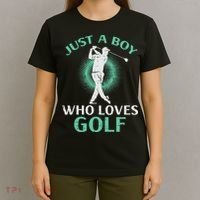 Just A Boy Who Loves Golf Golfing Golfer T-Shirt thumb 4