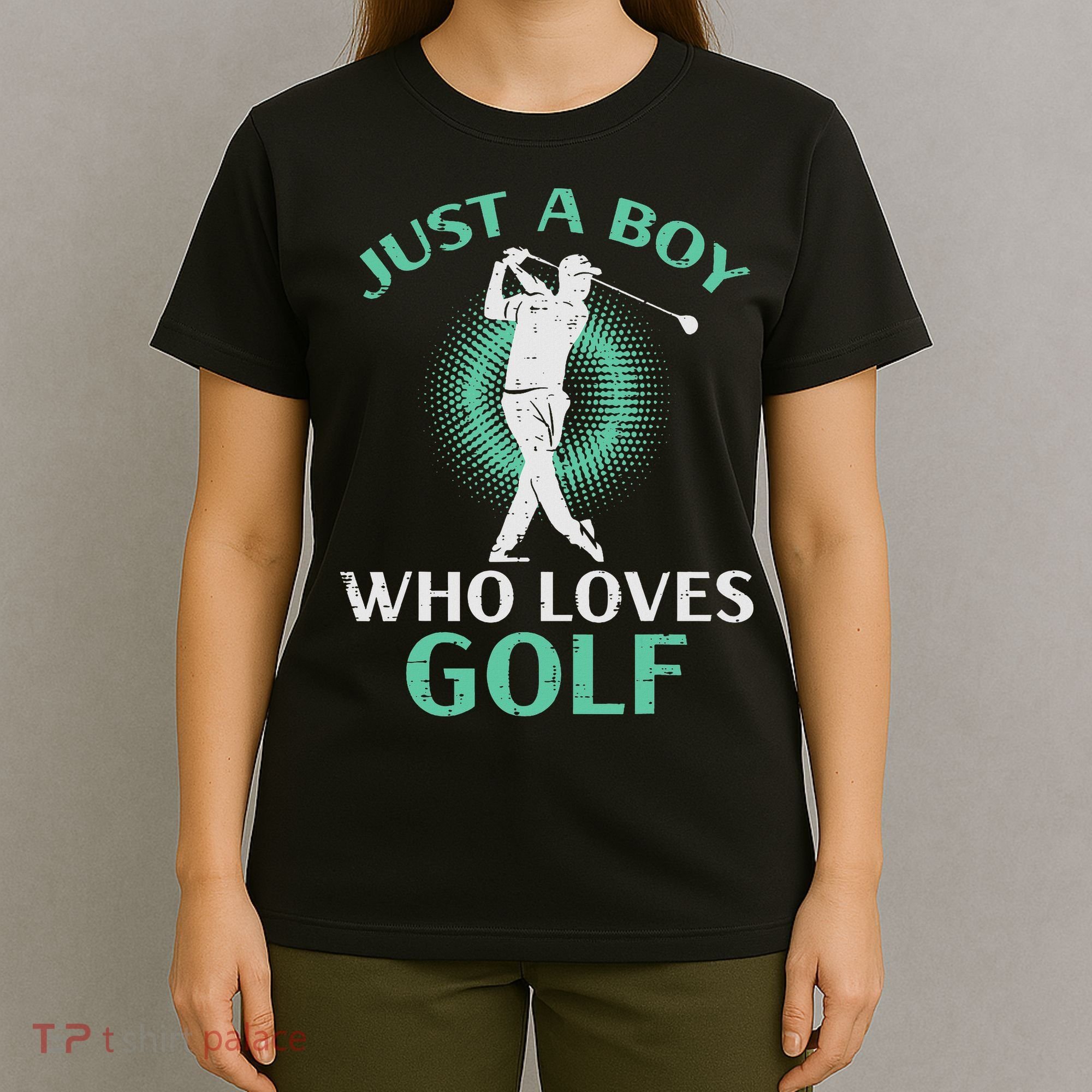 Just A Boy Who Loves Golf Golfing Golfer T-Shirt