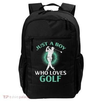 Just A Boy Who Loves Golf Golfing Golfer Backpack