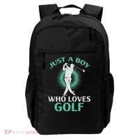 Just A Boy Who Loves Golf Golfing Golfer Backpack thumb 0