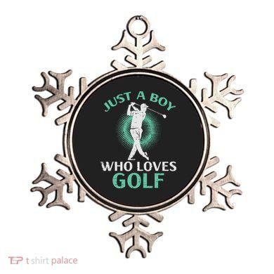 Just A Boy Who Loves Golf Golfing Golfer Ornament