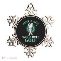 Just A Boy Who Loves Golf Golfing Golfer Ornament thumb 0