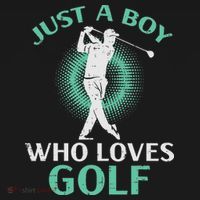 Just A Boy Who Loves Golf Golfing Golfer Ornament thumb 1