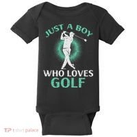 Just A Boy Who Loves Golf Golfing Golfer Baby Bodysuit thumb 0