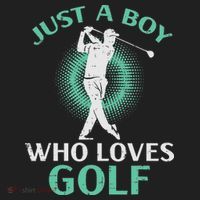 Just A Boy Who Loves Golf Golfing Golfer Hat thumb 2