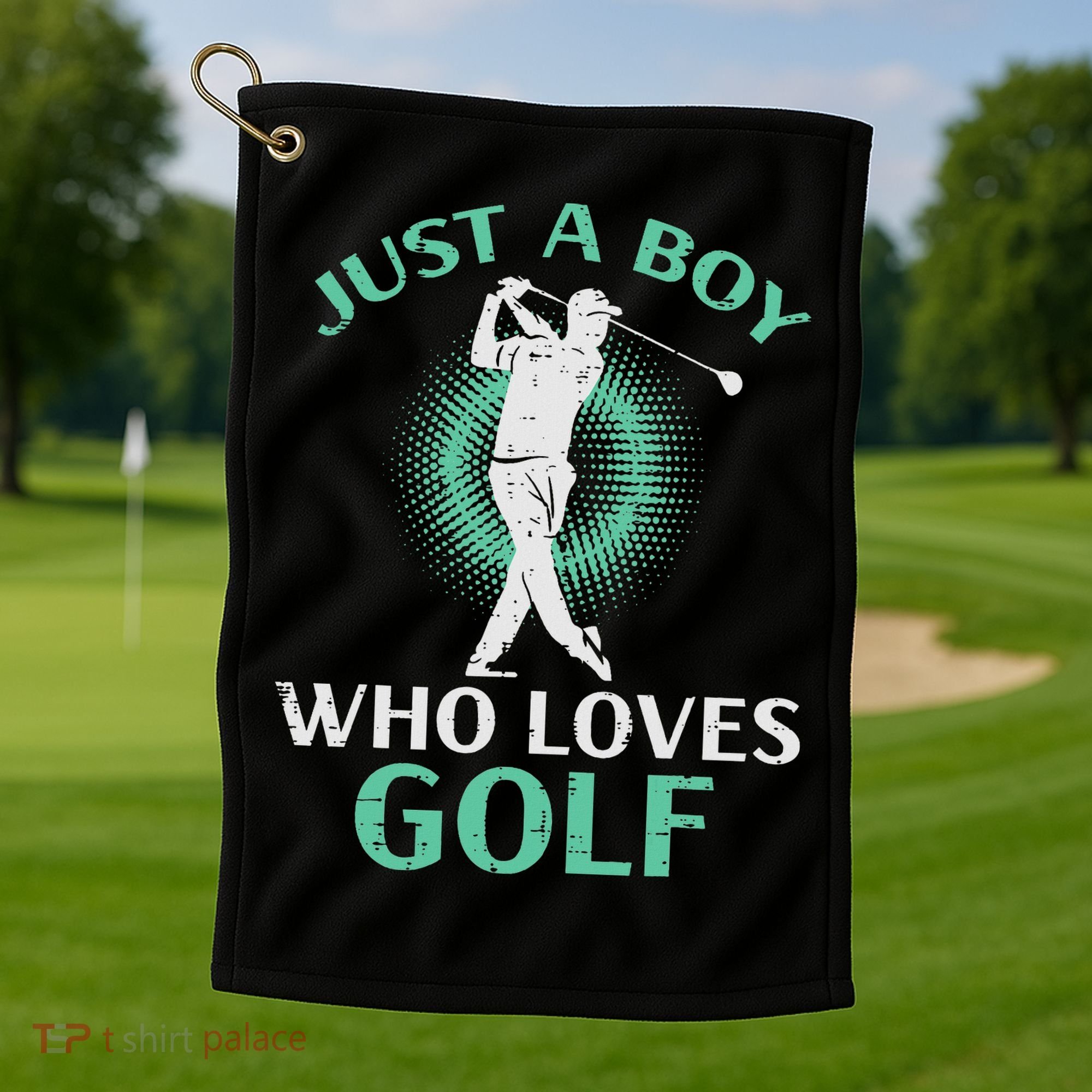 Just A Boy Who Loves Golf Golfing Golfer Golf Towel