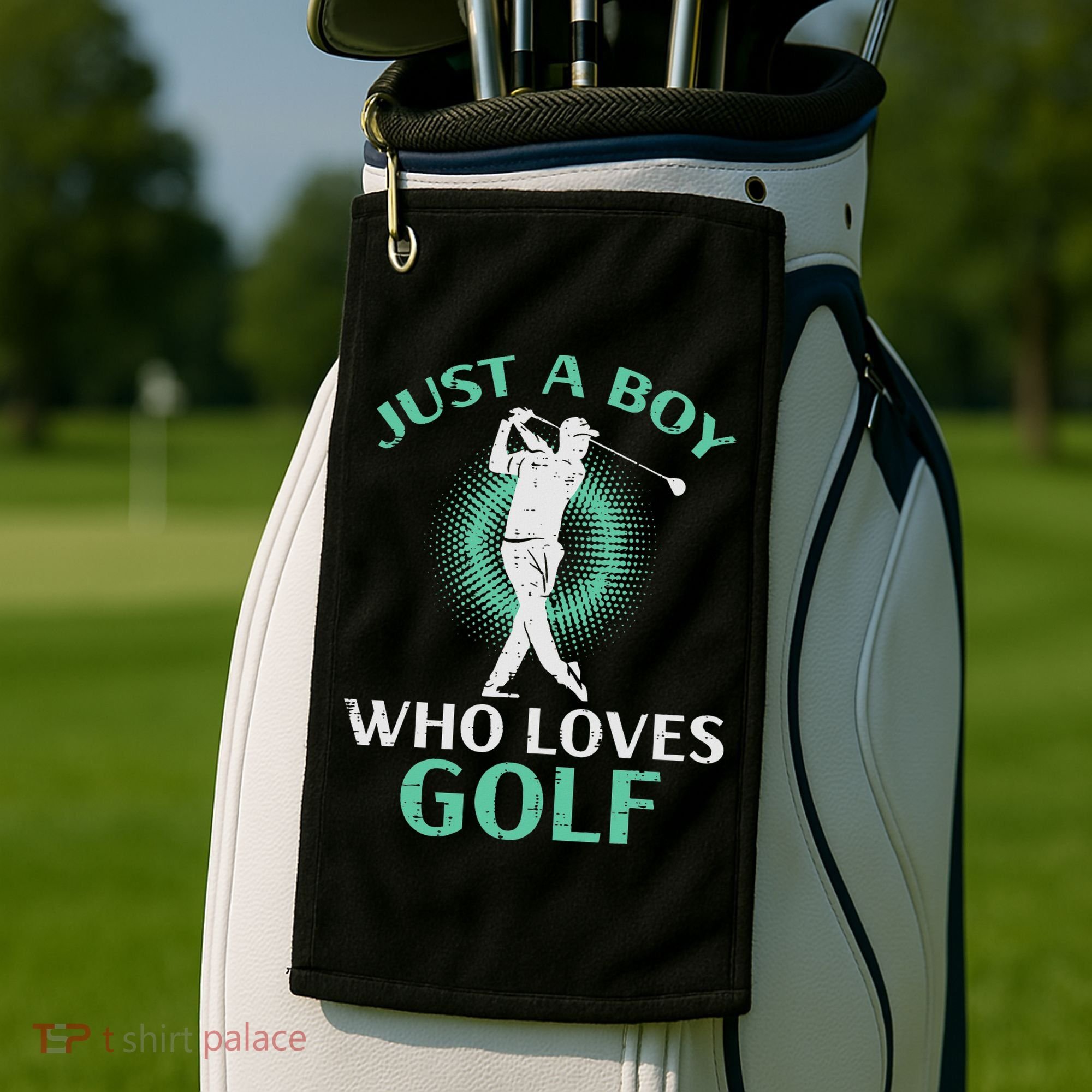 Just A Boy Who Loves Golf Golfing Golfer Golf Towel
