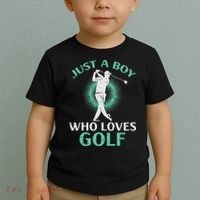 Just A Boy Who Loves Golf Golfing Golfer Toddler T-Shirt thumb 2