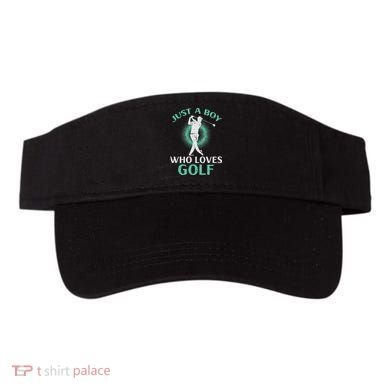 Just A Boy Who Loves Golf Golfing Golfer Visor