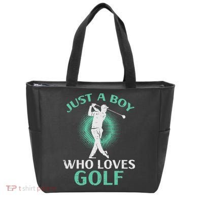 Just A Boy Who Loves Golf Golfing Golfer Tote Bag