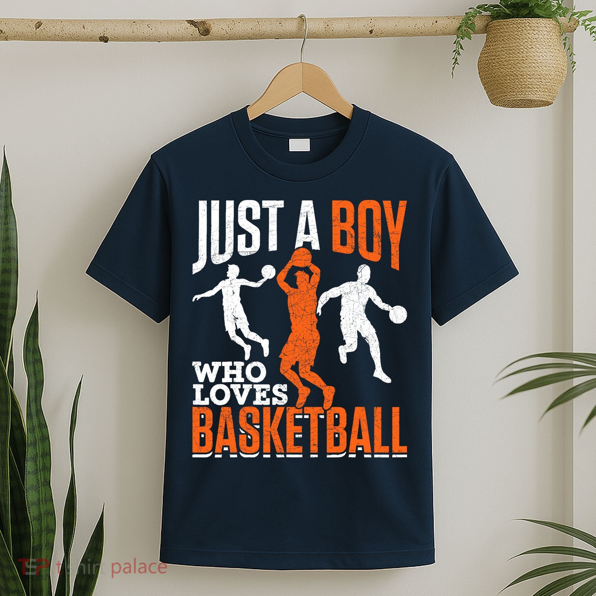 Just A Boy Who Loves Basketball Player Sport Basketball T-Shirt