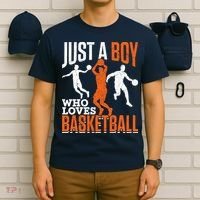 Just A Boy Who Loves Basketball Player Sport Basketball T-Shirt thumb 6
