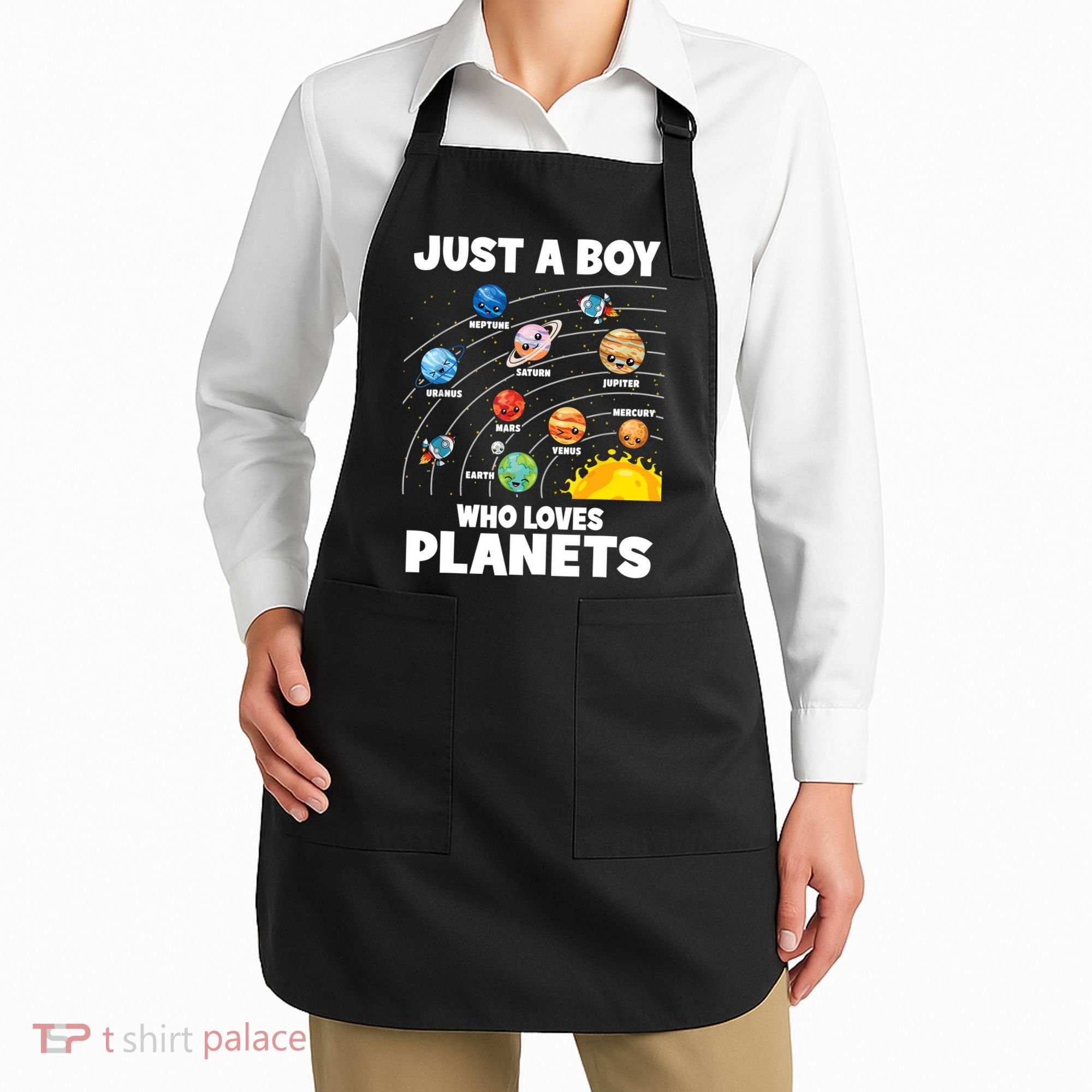 Just A Boy Who Loves Planets Solar System Astrology Space Apron