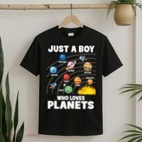 Just A Boy Who Loves Planets Solar System Astrology Space T-Shirt thumb 2
