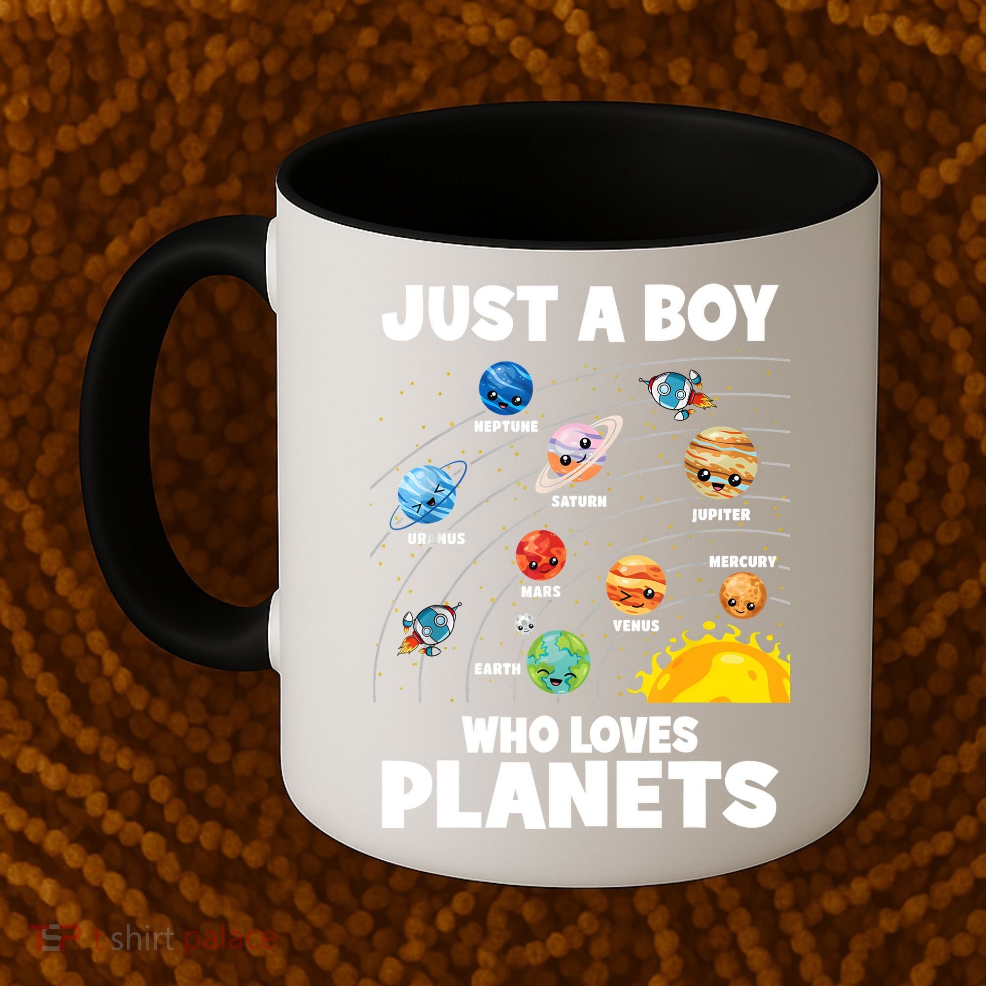 Just A Boy Who Loves Planets Solar System Astrology Space Coffee Mug