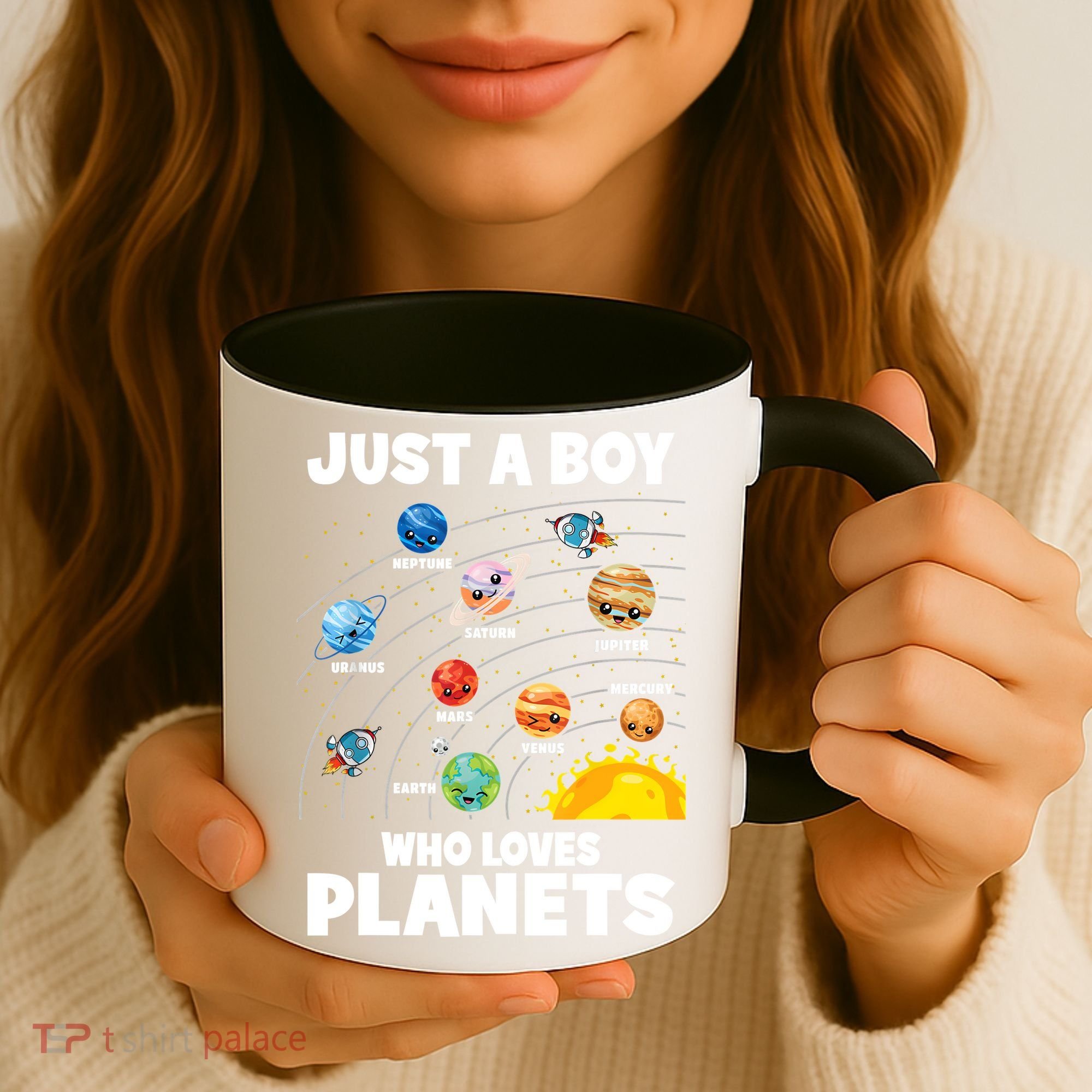 Just A Boy Who Loves Planets Solar System Astrology Space Coffee Mug