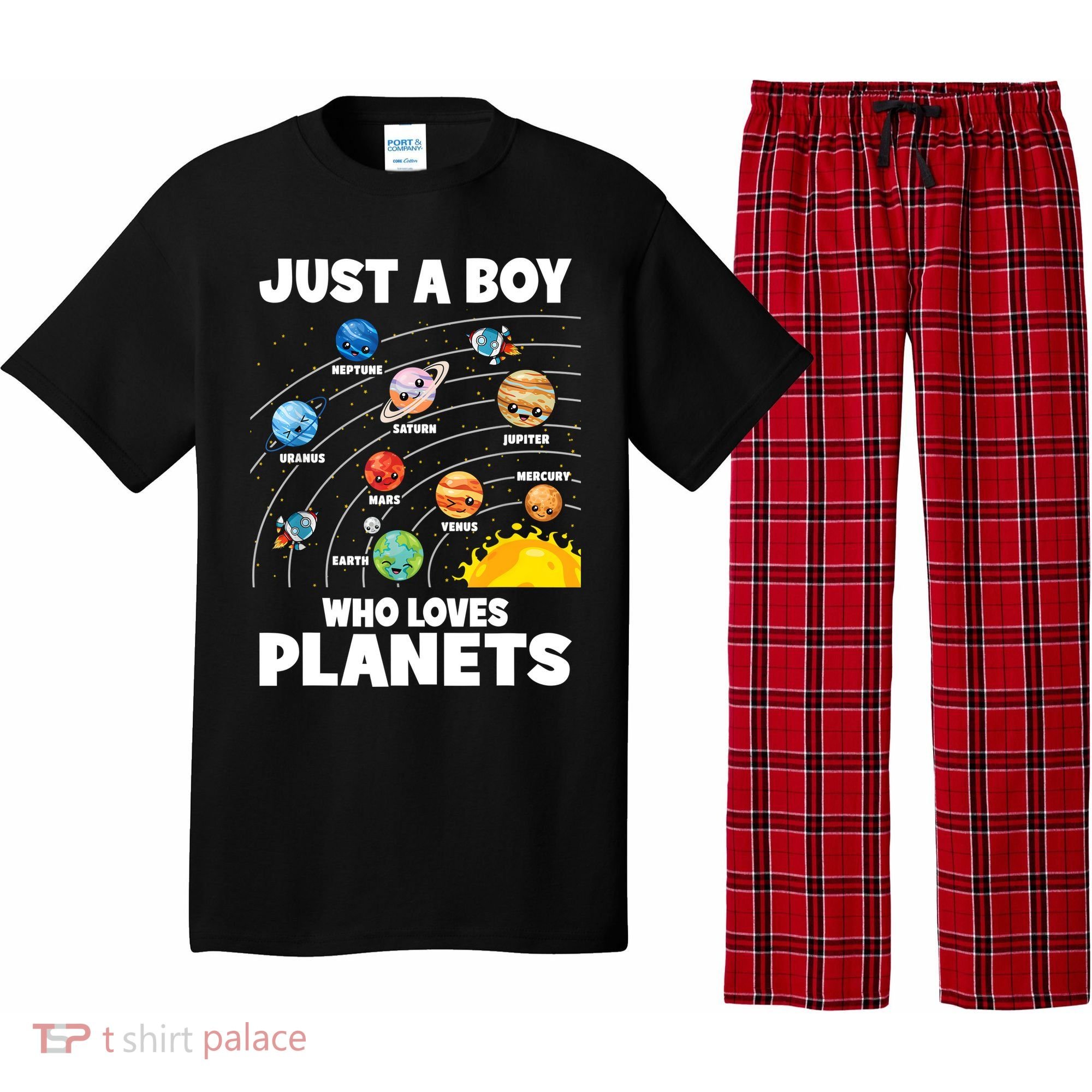 Just A Boy Who Loves Planets Solar System Astrology Space Pajama Set