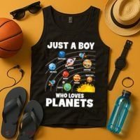 Just A Boy Who Loves Planets Solar System Astrology Space Tank Top thumb 4