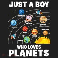 Just A Boy Who Loves Planets Solar System Astrology Space Golf Towel thumb 3